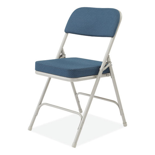 NPS 3200 Series Fabric Dual-hinge Folding Chair Supports 300 Lb Regal Blue Seat/back Gray Base 2/ct Ships In 1-3 Bus Days
