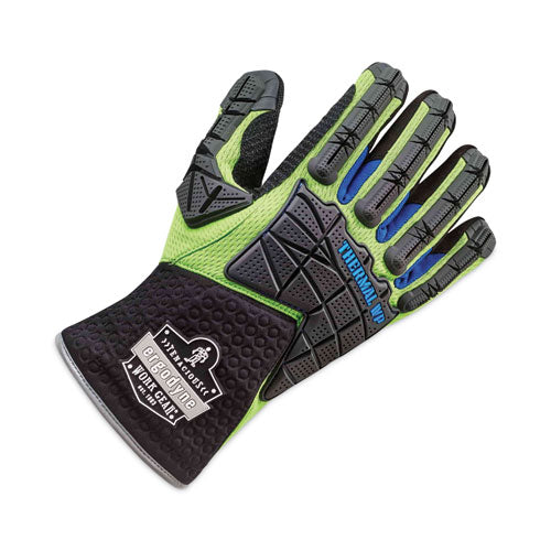 Ergodyne Proflex 925wp Performance Dorsal Impact-reducing Thermal Waterproof Gloves Black/lime Xl Pair