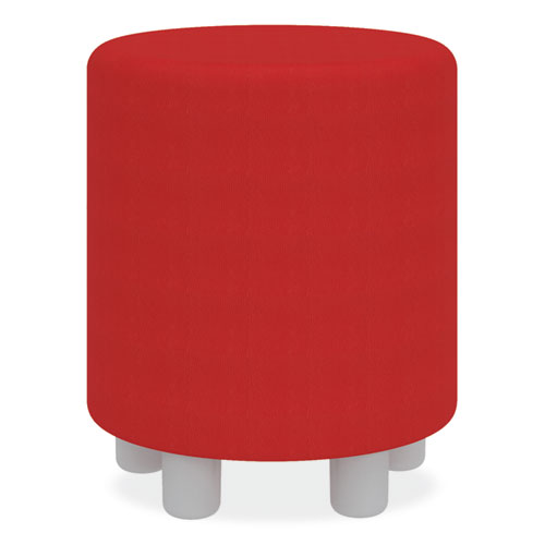 Safco Learn Cylinder Vinyl Ottoman 15" Diax18"h Red