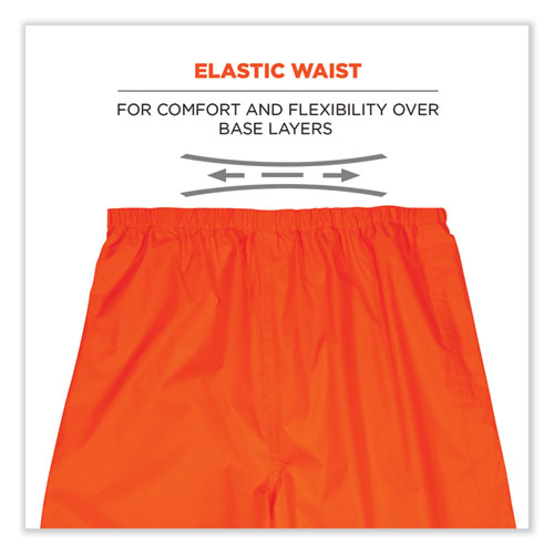 Ergodyne Glowear 8916 Class E Lightweight Hi-vis Rain Pants 4x-large Orange