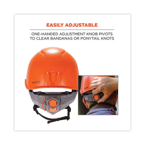 Ergodyne Skullerz 8974 Class E Safety Helmet 6-point Ratchet Suspension Orange