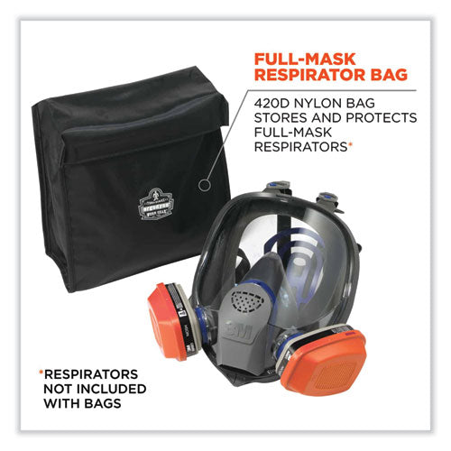 Ergodyne Arsenal 5183 Full Mask Respirator Bag With Hook-and-loop Closure 9.5x4x12 Black