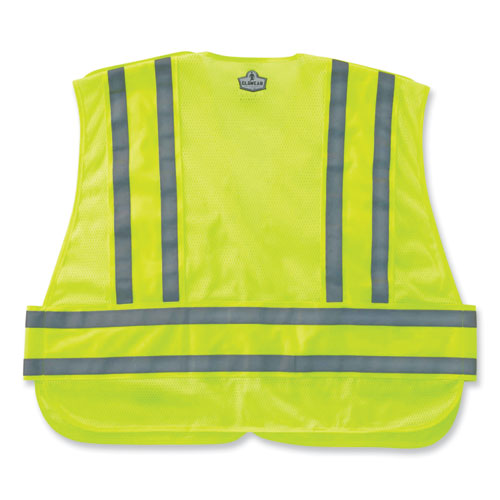 Ergodyne Glowear 8244psv Class 2 Expandable Public Safety Hook And Loop Vest Polyester 3xl Plus Lime