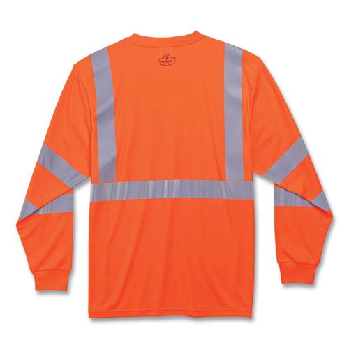 Ergodyne Glowear 8391 Class 3 Hi-vis Long Sleeve Shirt Polyester Orange Medium