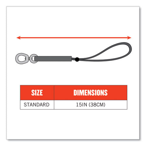 Ergodyne Squids 3713 Elastic Loop Tool Tails W/swiveling D-rings 10 Lb Max Work Cap 15" 3/pk. 20 Pk/ct