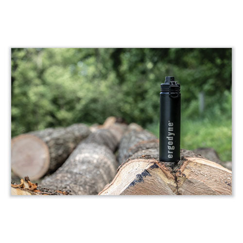 Ergodyne Chill-its 5152 Insulated Stainless Steel Water Bottle 25 Oz Black