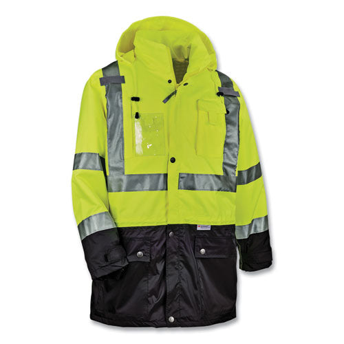 Ergodyne Glowear 8386 Class 3 Hi-vis Outer Shell Jacket Polyester Large Lime