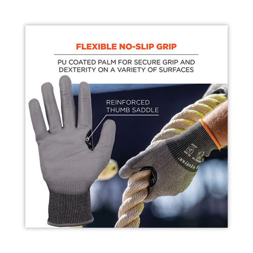 Ergodyne Proflex 7071 Ansi A7 Pu Coated Cr Gloves Gray X-large 12 Pairs/pack