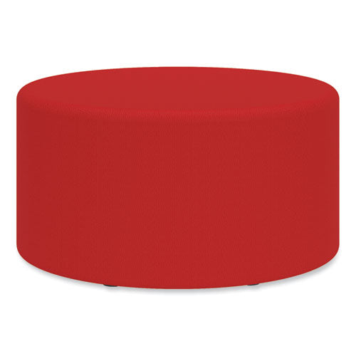 Safco Learn 30" Cylinder Vinyl Ottoman 30wx30dx18h Red
