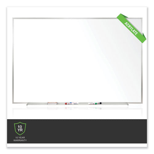 Ghent Non-magnetic Whiteboard With Aluminum Frame 60.63x36.44 White Surface Satin Aluminum Frame