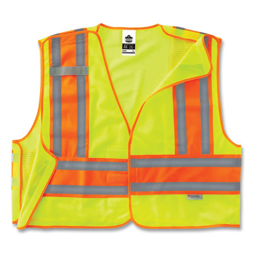 Ergodyne Glowear 8245psv Class 2 Public Safety Vest Polyester 2x-large/3x-large Lime