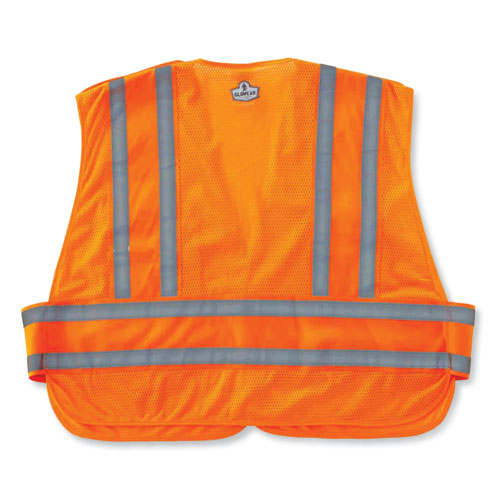 Ergodyne Glowear 8244psv Class 2 Expandable Public Safety Hook And Loop Vest Polyester Med/large Orange