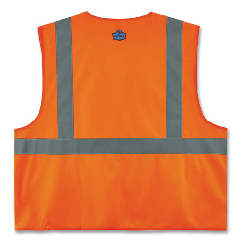 Ergodyne Glowear 8225hl Class 2 Standard Solid Hook And Loop Vest Polyester Orange Small/medium