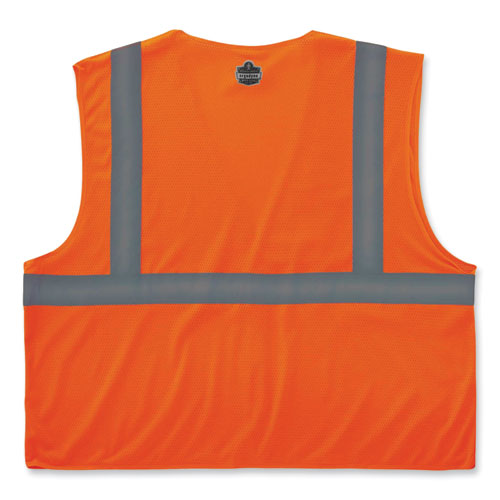 Ergodyne Glowear 8210hl Class 2 Economy Mesh Hook And Loop Vest Polyester Large/x-large Orange