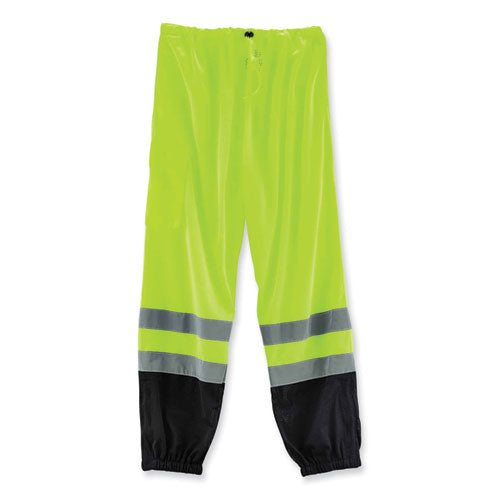 Ergodyne Glowear 8910bk Class E Hi-vis Pants With Black Bottom Polyester Small/medium Lime