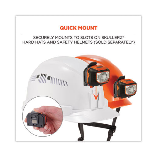 Ergodyne Skullerz 8981 Hard Hat Led Light Orange