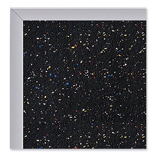 Ghent Satin Aluminum-frame Recycled Rubber Bulletin Boards 72.5x48.5 Confetti Surface