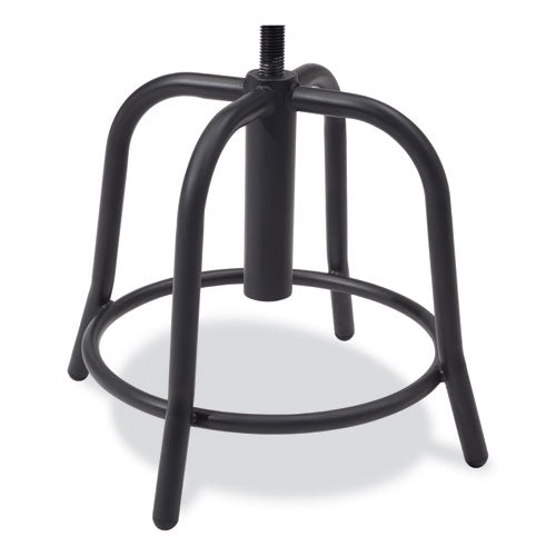 NPS 6800 Series Height Adj Metal Seat Stool Supports 300 Lb 18"-24" Seat Ht Burgundy Seat Black Base Ships In 1-3 Bus Days