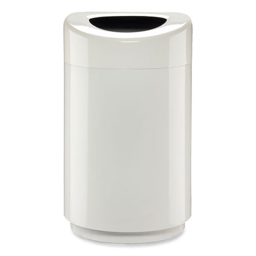 Safco Open Top Round Waste Receptacle 30 Gal Steel White