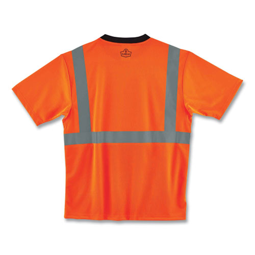 Ergodyne Glowear 8289bk Class 2 Hi-vis T-shirt With Black Bottom Small Orange