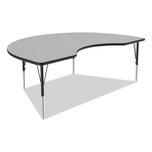 Correll Adjustable Activity Tables Kidney Shaped 72"x48"x19" To 29" Gray Top Black Legs 4/pallet
