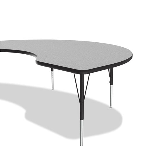 Correll Adjustable Activity Tables Kidney Shaped 72"x48"x19" To 29" Gray Top Black Legs 4/pallet