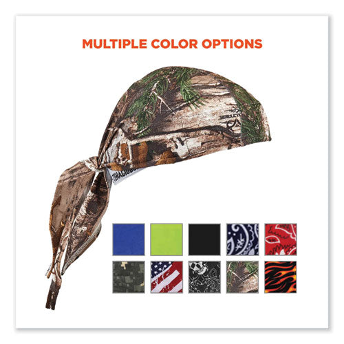 Ergodyne Chill-its 6615 High-performance Bandana Doo Rag W/terry Cloth Sweatband One Size Realtree Xtra