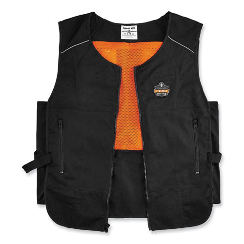 Ergodyne Chill-its 6255 Lightweight Phase Change Cooling Vest Cotton/polyester Small/medium Black