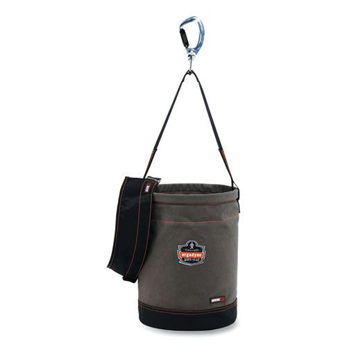 Ergodyne Arsenal 5940t Swiveling Carabiner Canvas Hoist Bucket And Top 150 Lb Gray