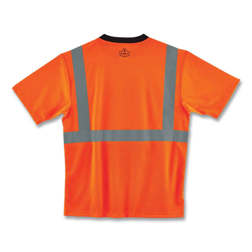 Ergodyne Glowear 8289bk Class 2 Hi-vis T-shirt With Black Bottom 4x-large Orange