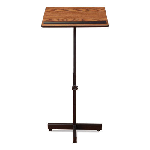 Oklahoma Sound Portable Presentation Lectern Stand 20x18.25x44 Medium Oak