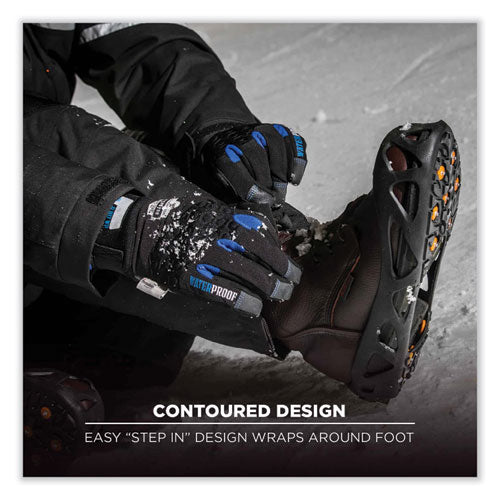 Ergodyne Trex 6304 One-piece Step-in Full Coverage Ice Cleats Small Black Pair