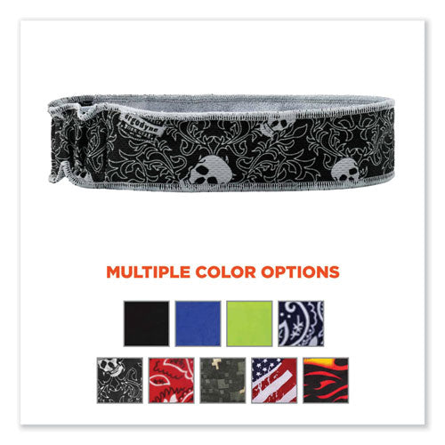 Ergodyne Chill-its 6605 High-performance Terry Cloth Sweatband Cotton Terry Cloth One Size Skulls