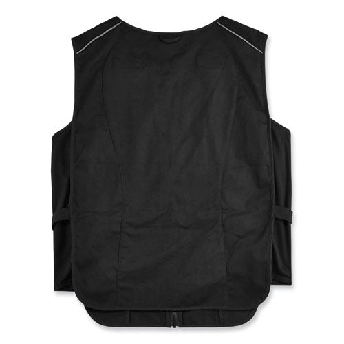 Ergodyne Chill-its 6260 Lightweight Phase Change Cooling Vest W/ Packs Cotton/polyester Large/xl Black