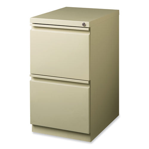 Hirsh Industries Full-width Pull 20 Deep Mobile Pedestal File 2-drawer: File/file Letter Putty 15x19.88x27.75