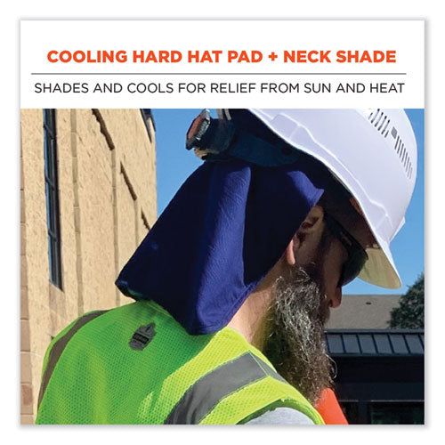 Ergodyne Chill-its 6717 Cooling Hard Hat Pad And Neck Shade - Polymers 12.5x9.75 Blue