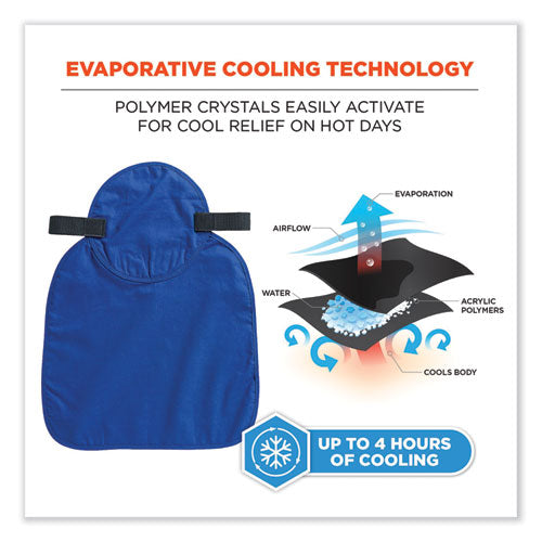 Ergodyne Chill-its 6717 Cooling Hard Hat Pad And Neck Shade - Polymers 12.5x9.75 Blue