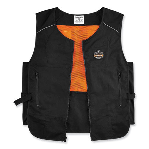 Ergodyne Chill-its 6255 Lightweight Phase Change Cooling Vest Cotton/polyester Large/x-large Black