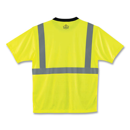 Ergodyne Glowear 8289bk Class 2 Hi-vis T-shirt With Black Bottom Small Lime