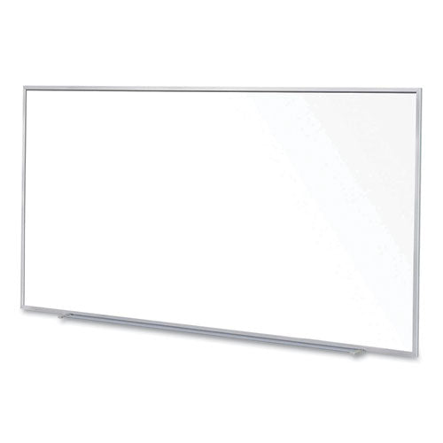 Ghent Magnetic Porcelain Whiteboard With Aluminum Frame 120.59x60.47 White Surface Satin Aluminum Frameships In 7-10 Bus Days
