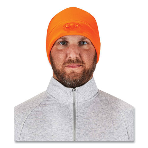 Ergodyne N-ferno 6804 Skull Cap Winter Hat With Led Lights One Size Fits Most Orange