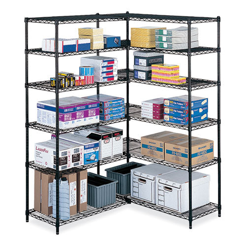 Safco Industrial Add-on Unit Four-shelf 36wx18dx72h Steel Black