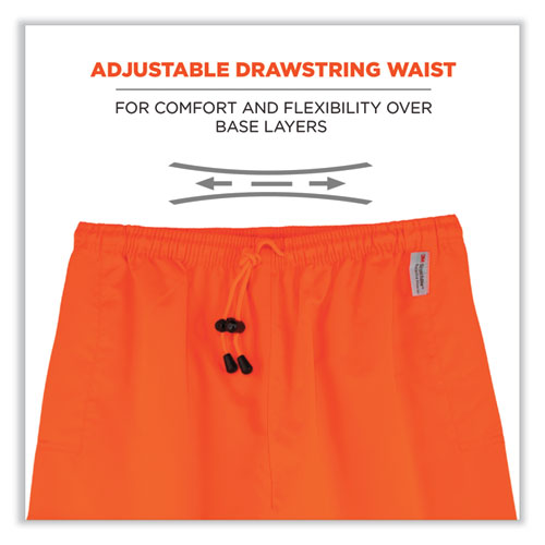 Ergodyne Glowear 8915 Class E Hi-vis Rain Pants 5x-large Orange