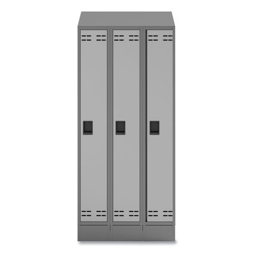 Safco Triple Sloped Metal Locker Hood Addition 36wx18dx6h Gray