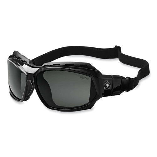 Ergodyne Skullerz Loki Safety Glasses/goggles Black Nylon Impact Framepolarized Smoke Polycarbonate Lens