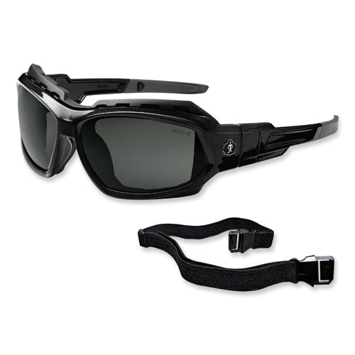 Ergodyne Skullerz Loki Safety Glasses/goggles Black Nylon Impact Framepolarized Smoke Polycarbonate Lens