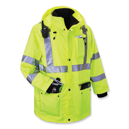 Ergodyne Glowear 8385 Class 3 Hi-vis 4-in-1 Jacket 4x-large Lime