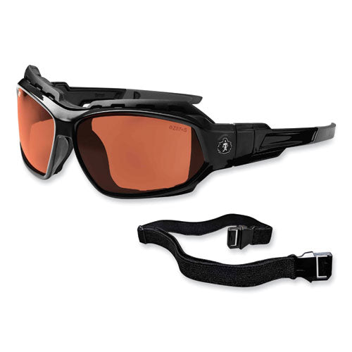 Ergodyne Skullerz Loki Safety Glasses/goggles Black Nylon Impact Frame Polarized Copper Polycarb Lens