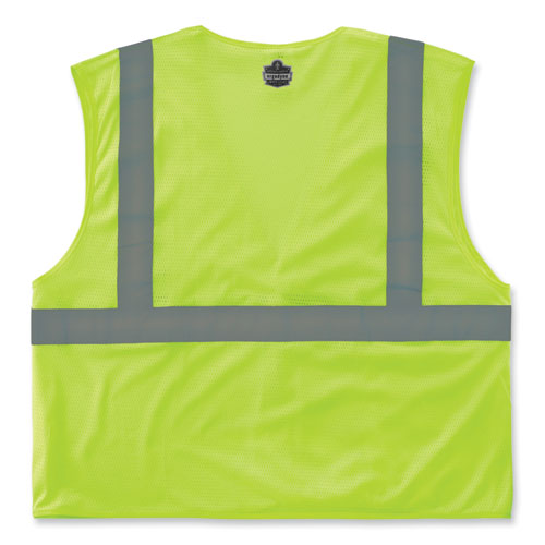 Ergodyne Glowear 8210hl-s Single Size Class 2 Economy Mesh Vest Polyester Medium Lime