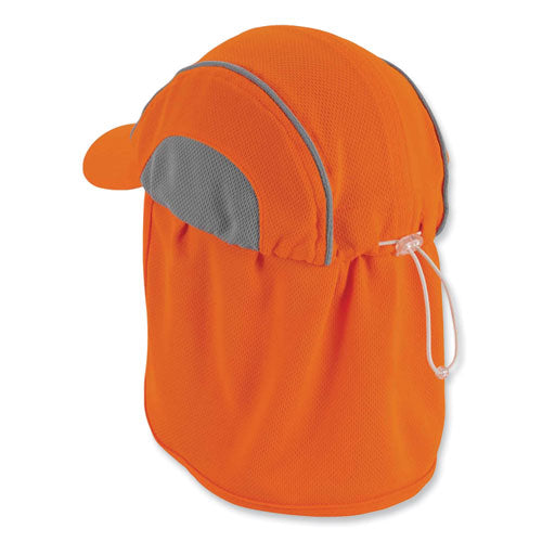 Ergodyne Chill-its 6650 High-performance Hat Plus Neck Shade Polyester One Size Fits Most Orange